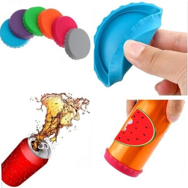 2pcs Silicone Caps Leakproof Jar Lid, MultiColor V1237-ZY-506-0225