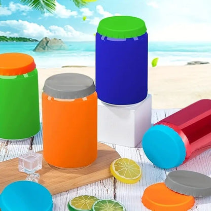 2pcs Silicone Caps Leakproof Jar Lid, MultiColor V1237-ZY-506-0225