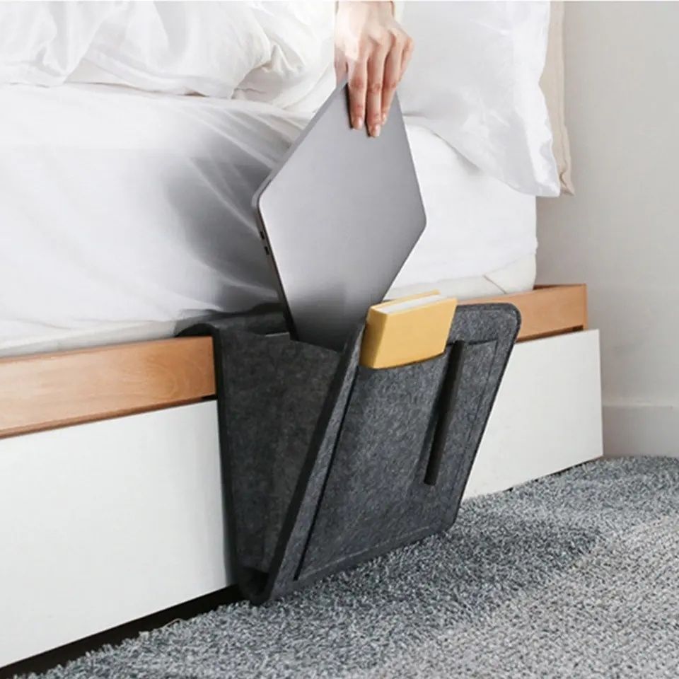 Felt Storage Bag Pouch Bed, Dark Grey V1237-ZY-506-0233