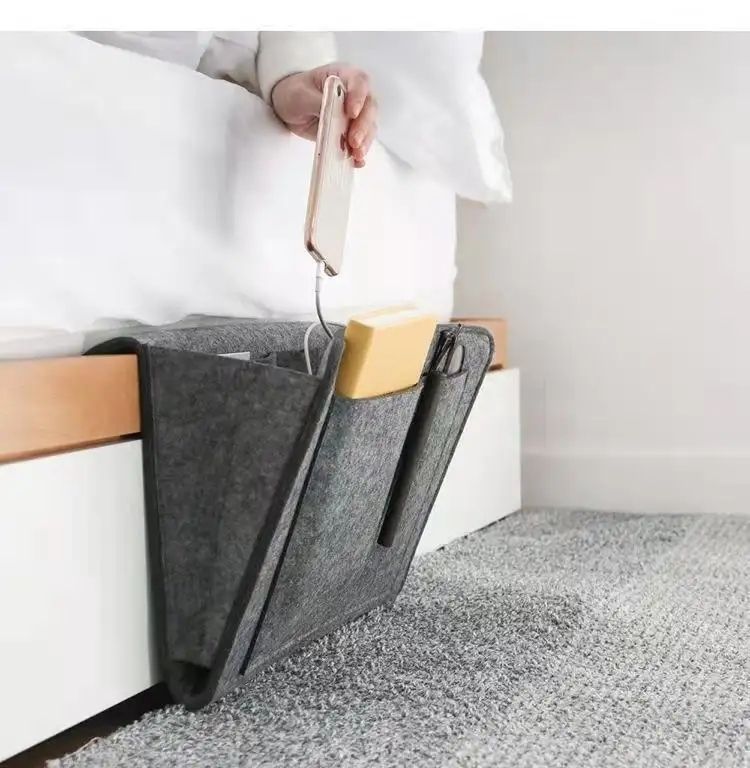 Felt Storage Bag Pouch Bed, Dark Grey V1237-ZY-506-0233