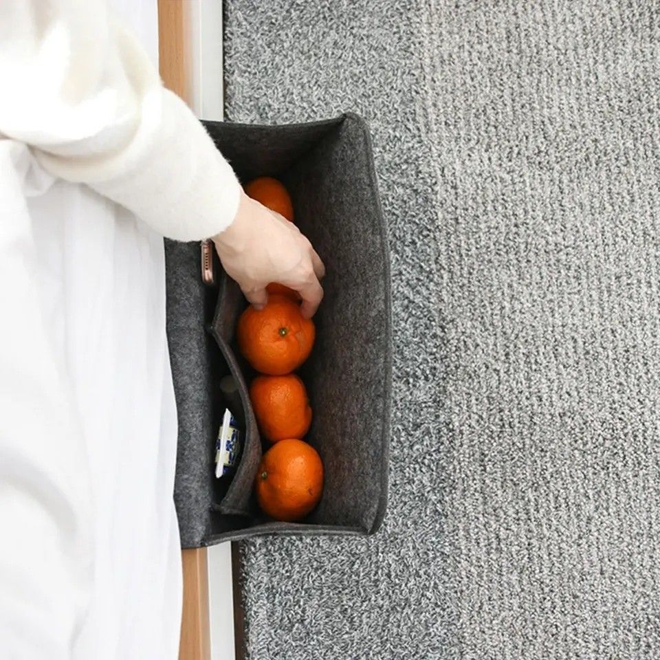 Felt Storage Bag Pouch Bed, Dark Grey V1237-ZY-506-0233