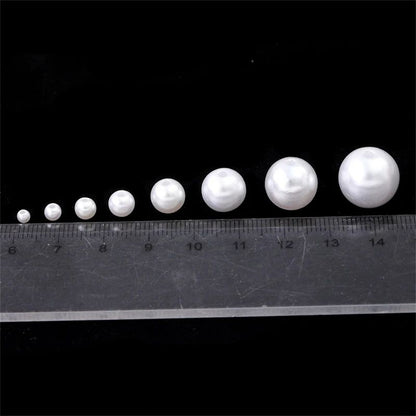 800pcs Acrylic Beads for Jewelry Making, DIY Imitation Pearls, Cream V1237-ZY-506-0238
