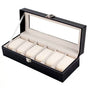 6 Watch Box Luxury Storage Case, Black, compatible with Urbox V1237-ZY-506-0240