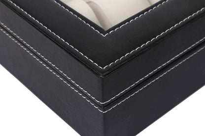 6 Watch Box Luxury Storage Case, Black, compatible with Urbox V1237-ZY-506-0240