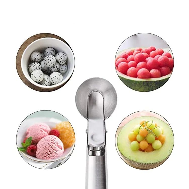 Silver Ice Cream Scoop with Ejector, Large V1237-ZY-506-0241