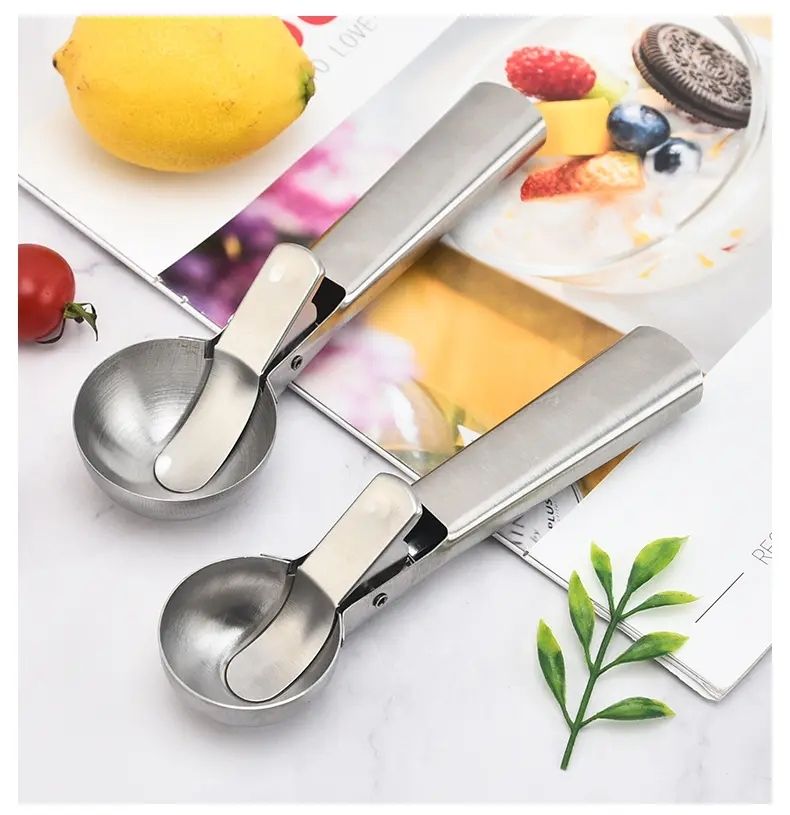 Silver Ice Cream Scoop with Ejector, Large V1237-ZY-506-0241