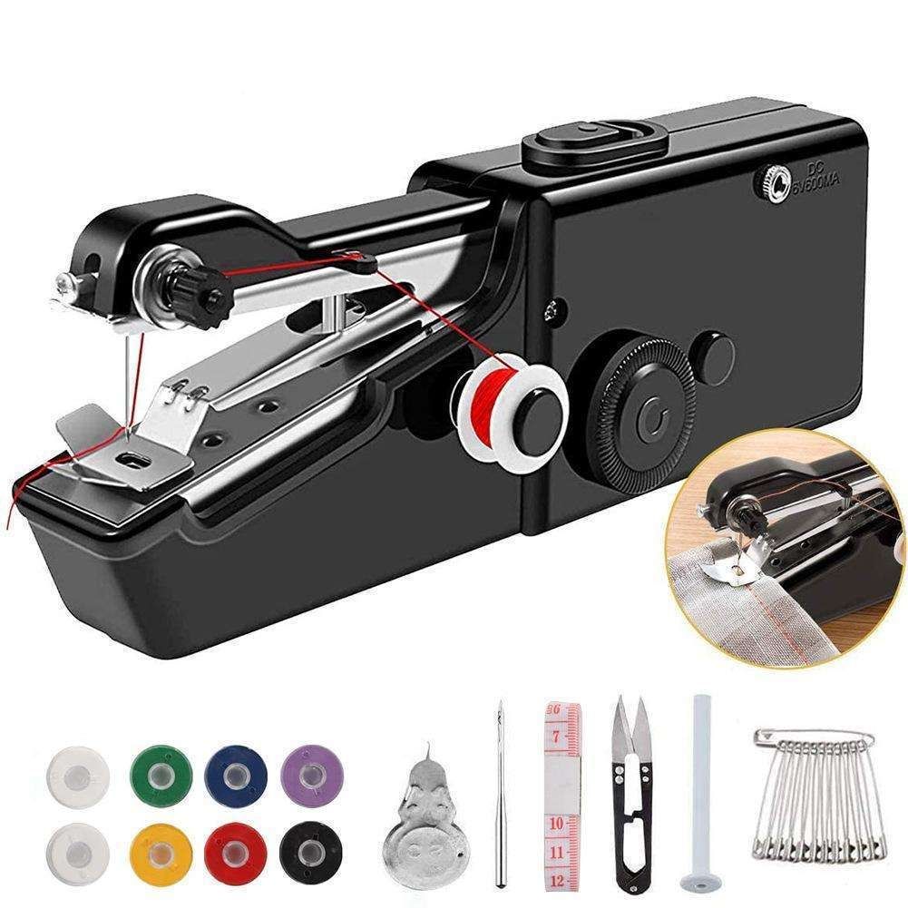 Handheld Sewing Machine Portable Convenience Black, for On-the-Go Sewing Needs V1237-ZY-506-0245
