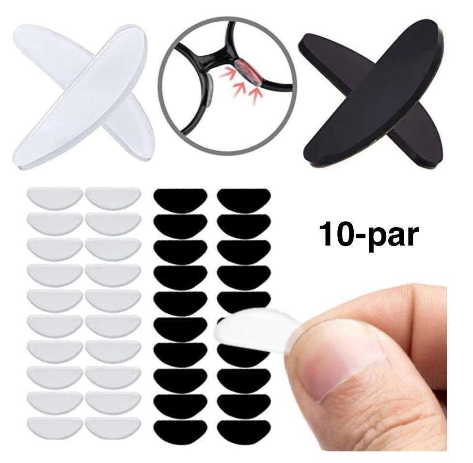 10 Pairs Silicone Nose Pads for Glasses, Transparent V1237-ZY-506-0252