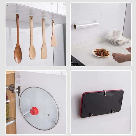 10-pack Self Adhesive Hooks, Towel Hangers Transparent V1237-ZY-506-0254