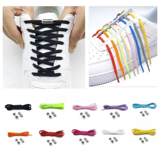 Black No-Tie Elastic Shoelaces, one size, 1 pair V1237-ZY-506-0255