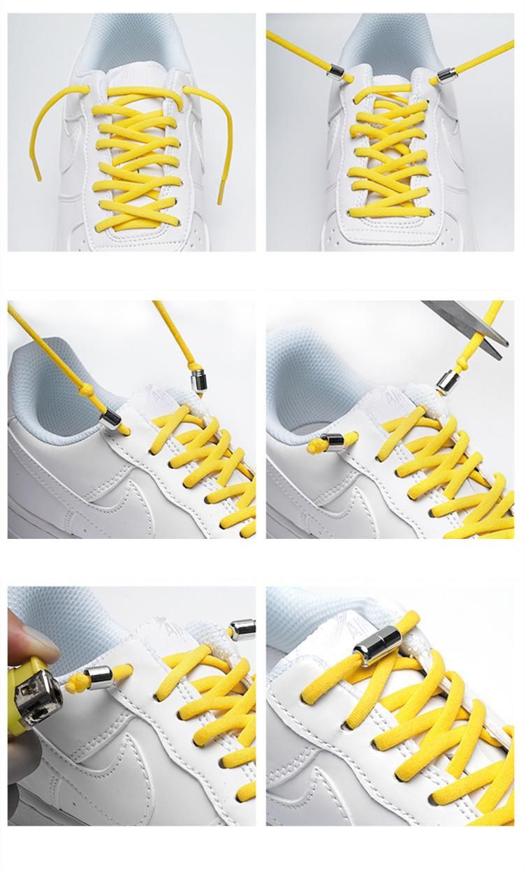 Black No-Tie Elastic Shoelaces, one size, 1 pair V1237-ZY-506-0255