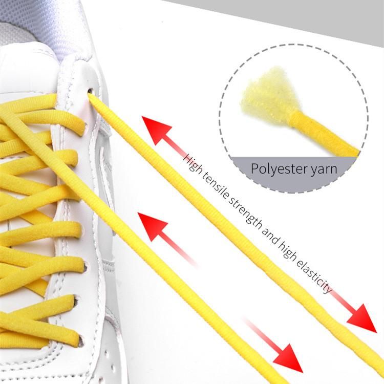 Black No-Tie Elastic Shoelaces, one size, 1 pair V1237-ZY-506-0255