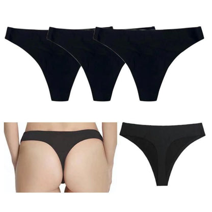 6-pack Seamless Invisible Thongs for Women, XS V1237-ZY-506-0278