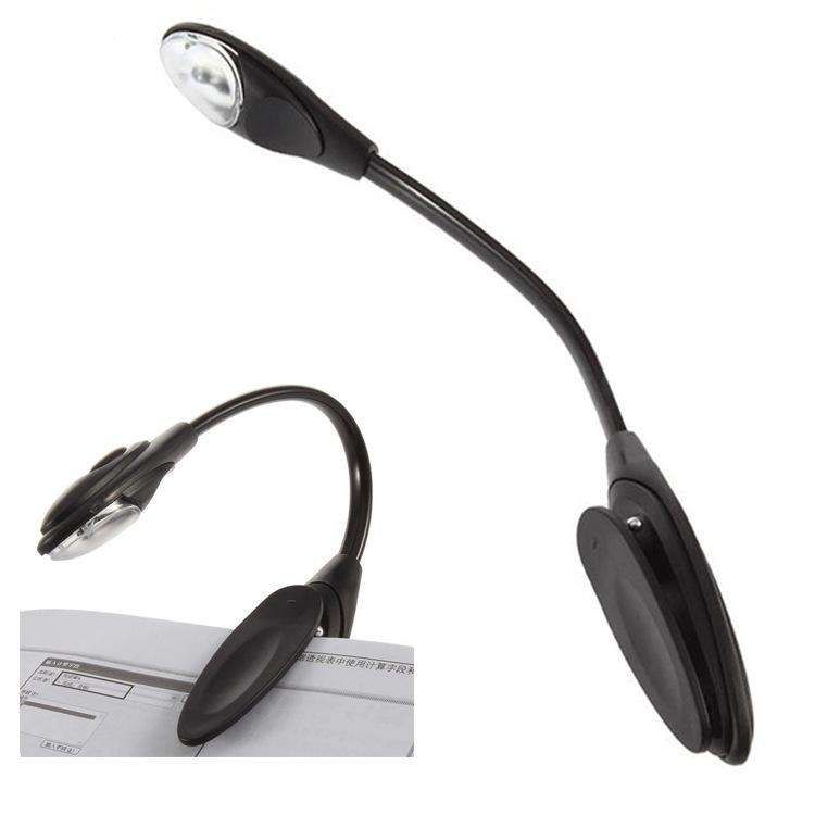 Book Lamp LED Reading Light with Clamp, Black V1237-ZY-506-0281