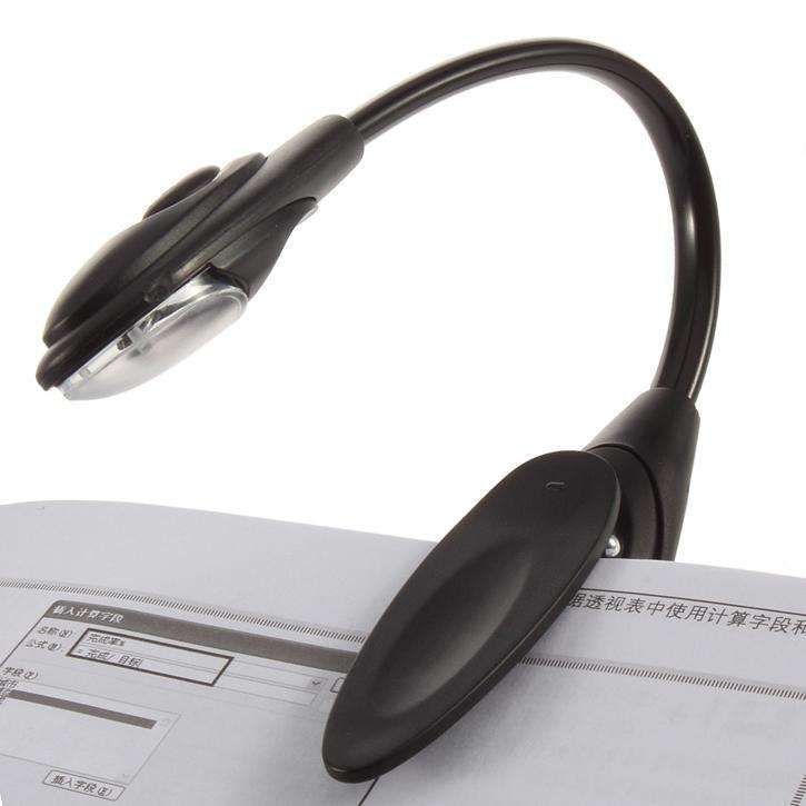 Book Lamp LED Reading Light with Clamp, Black V1237-ZY-506-0281