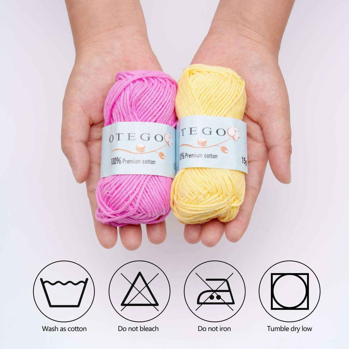 10-pack Cotton Knitting Crochet Yarn, 49m per roll, MultiColor V1237-ZY-506-0282