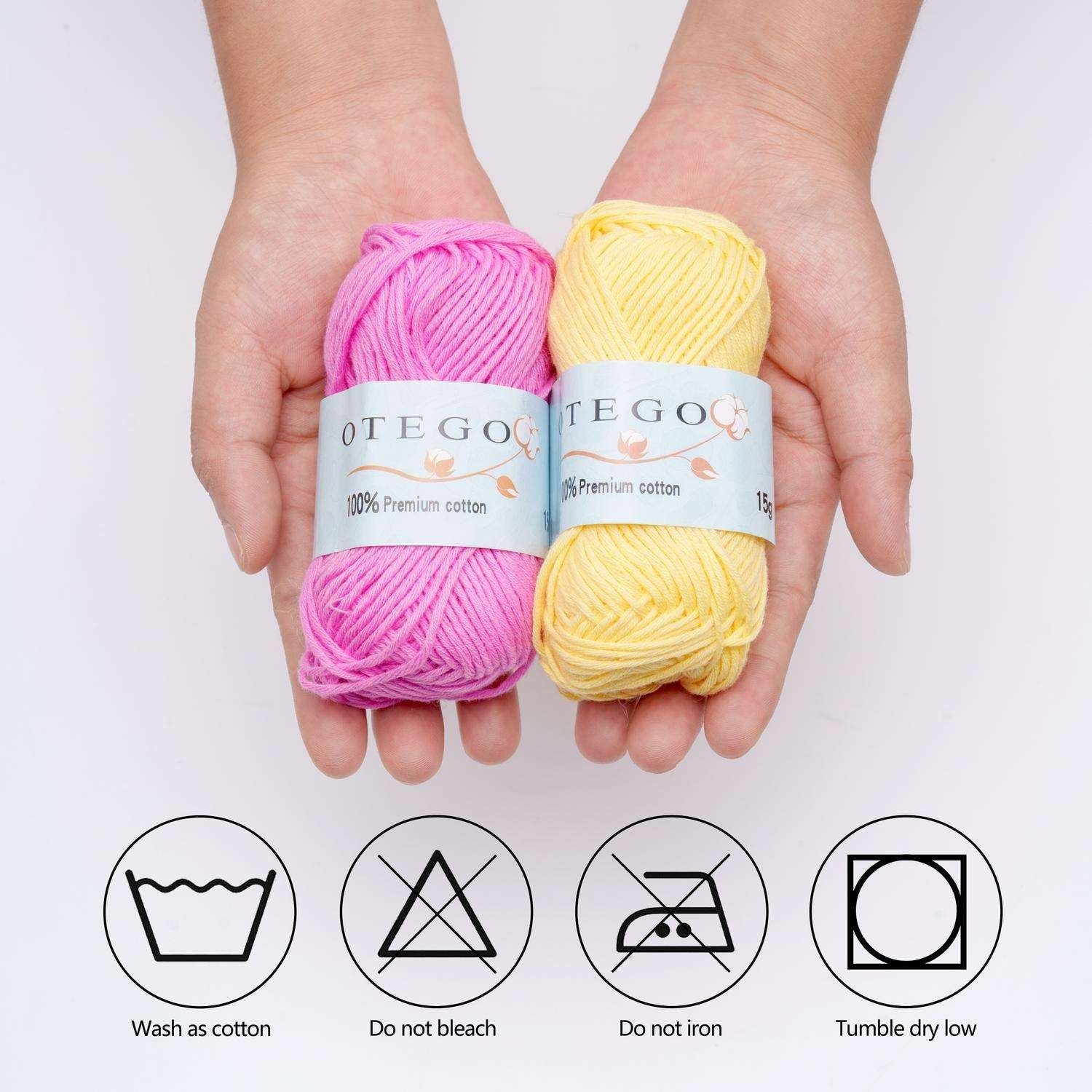 10-pack Cotton Knitting Crochet Yarn, 49m per roll, MultiColor V1237-ZY-506-0282