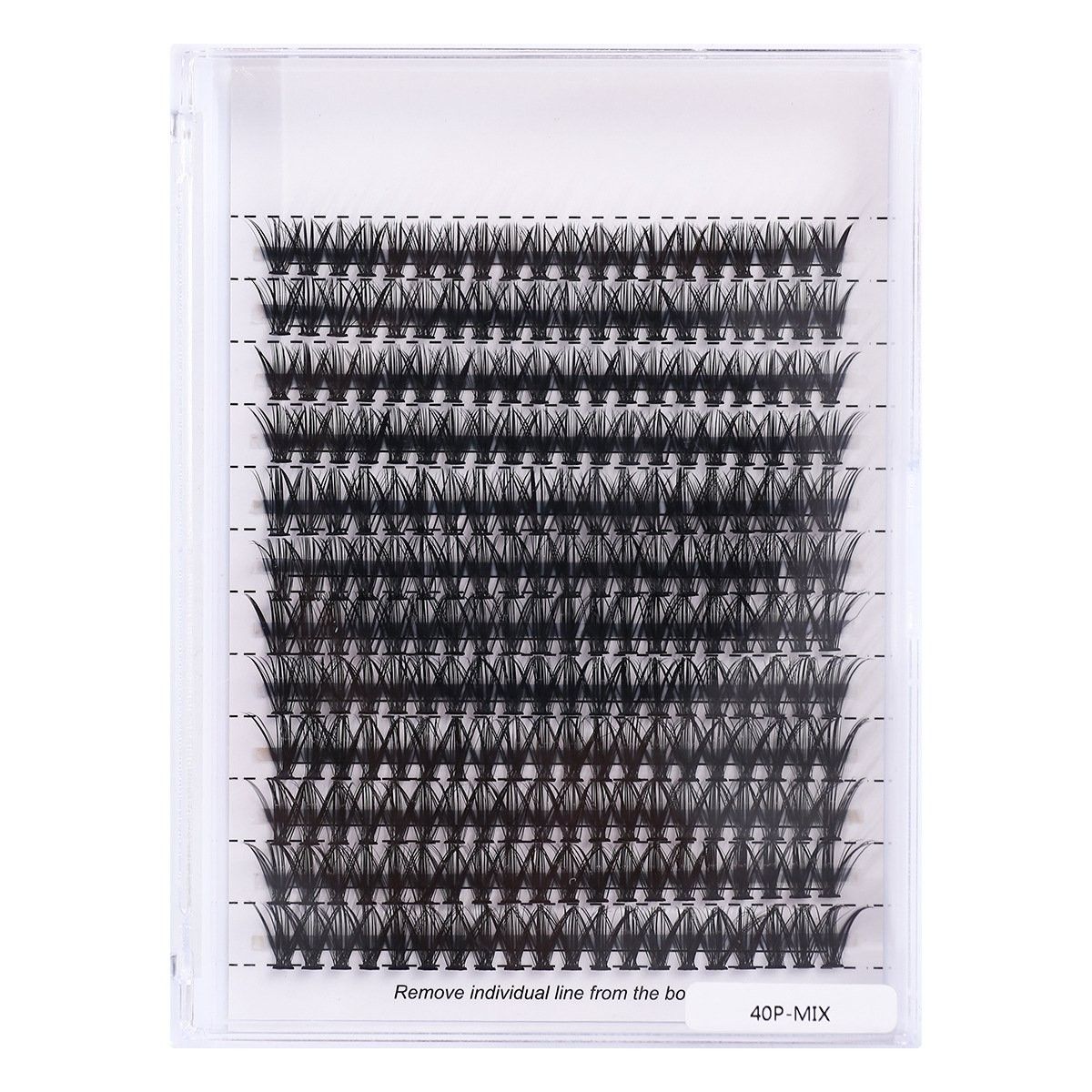 40p Individual False Eyelashes Natural Look Volume Lash, Black V1237-ZY-506-0284