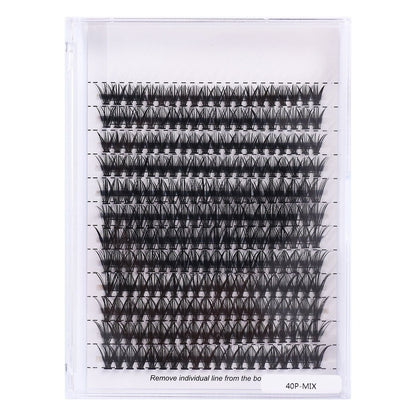 40p Individual False Eyelashes Natural Look Volume Lash, Black V1237-ZY-506-0284