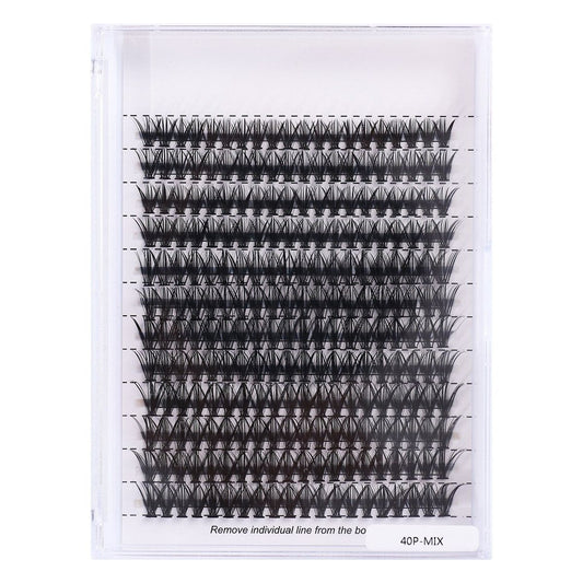 40p Individual False Eyelashes Natural Look Volume Lash, Black V1237-ZY-506-0284