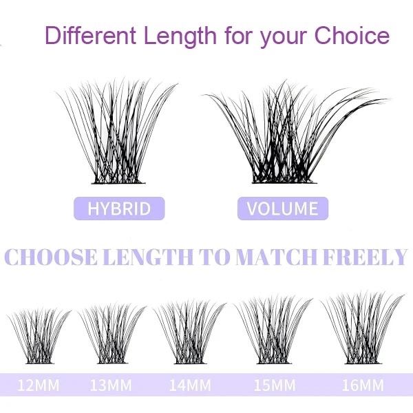 40p Individual False Eyelashes Natural Look Volume Lash, Black V1237-ZY-506-0284