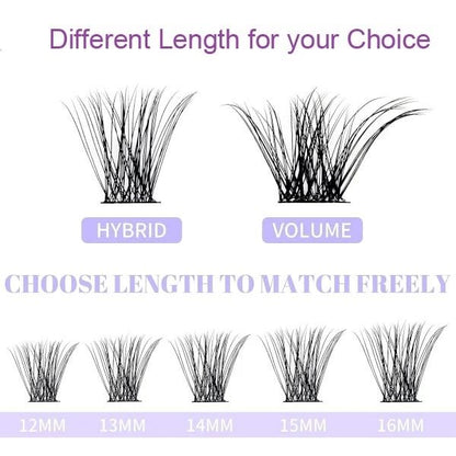 40p Individual False Eyelashes Natural Look Volume Lash, Black V1237-ZY-506-0284