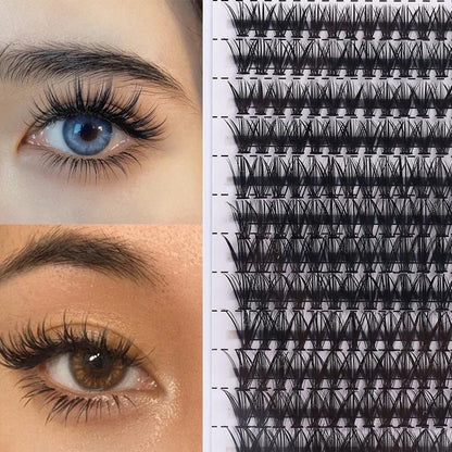 40p Individual False Eyelashes Natural Look Volume Lash, Black V1237-ZY-506-0284
