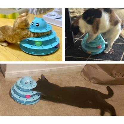 Cat Toy Activation Ball Tower for Cats, Blue V1237-ZY-506-0286