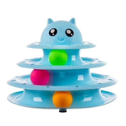 Cat Toy Activation Ball Tower for Cats, Blue V1237-ZY-506-0286