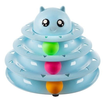 Cat Toy Activation Ball Tower for Cats, Blue V1237-ZY-506-0286