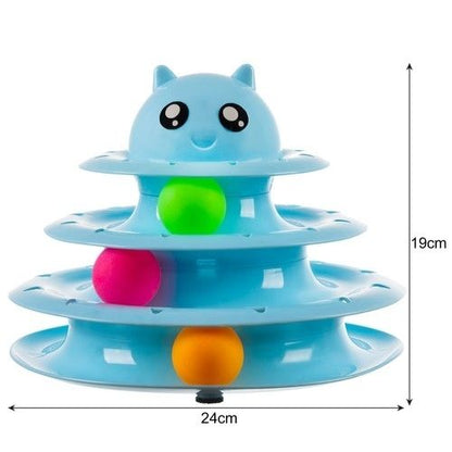 Cat Toy Activation Ball Tower for Cats, Blue V1237-ZY-506-0286