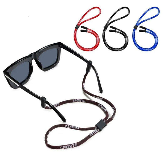 3 Pcs Glasses Cords Adjustable Sports Straps, Black V1237-ZY-506-0288