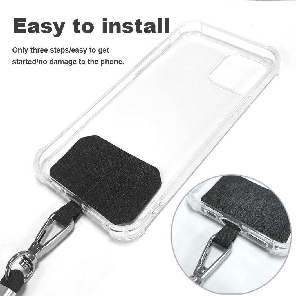 Nylon Phone Lanyard Rope for Universal Crossbody Mobile Phones, Black V1237-ZY-506-0289