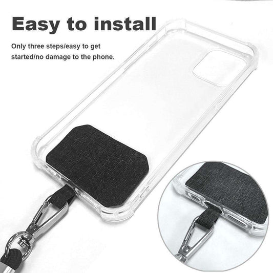 Nylon Phone Lanyard Rope for Universal Crossbody Mobile Phones, Black V1237-ZY-506-0289