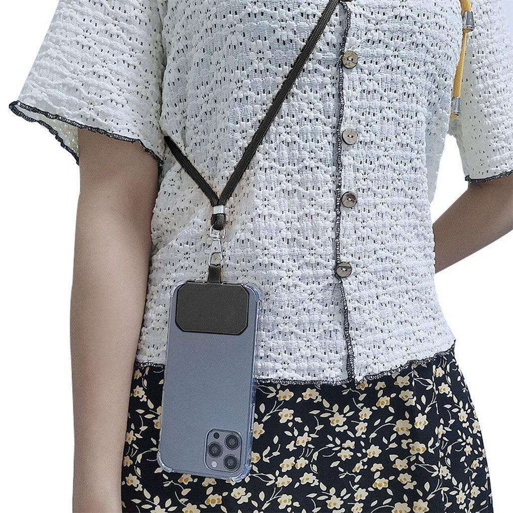 Nylon Phone Lanyard Rope for Universal Crossbody Mobile Phones, Black V1237-ZY-506-0289