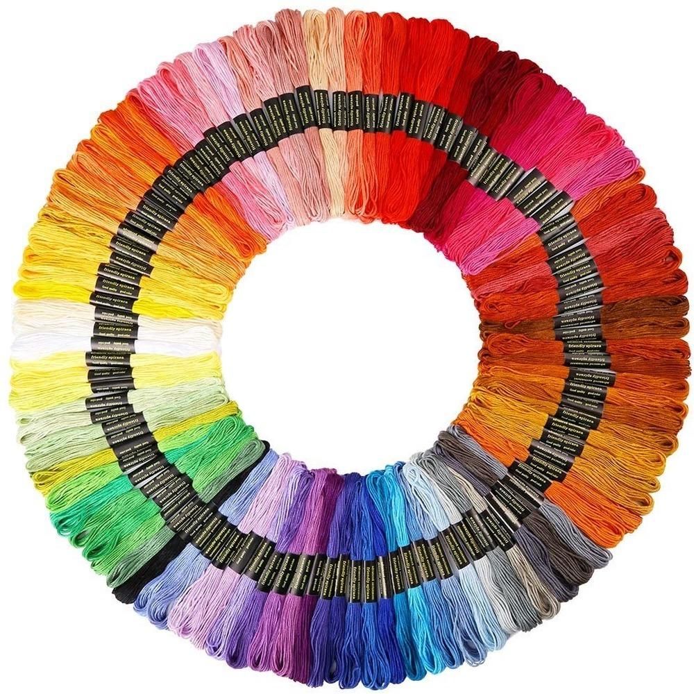 100pcs MultiColor Embroidery Thread Mouline Thread for Dolls V1237-ZY-506-0291