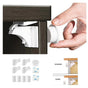 4pcs Child Lock Magnetic Drawer Lock, White V1237-ZY-506-0292