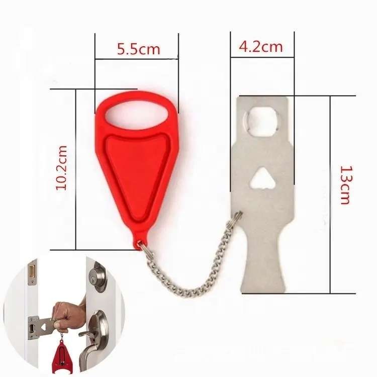 Portable Door Lock with Increased Security, MultiColor V1237-ZY-506-0300