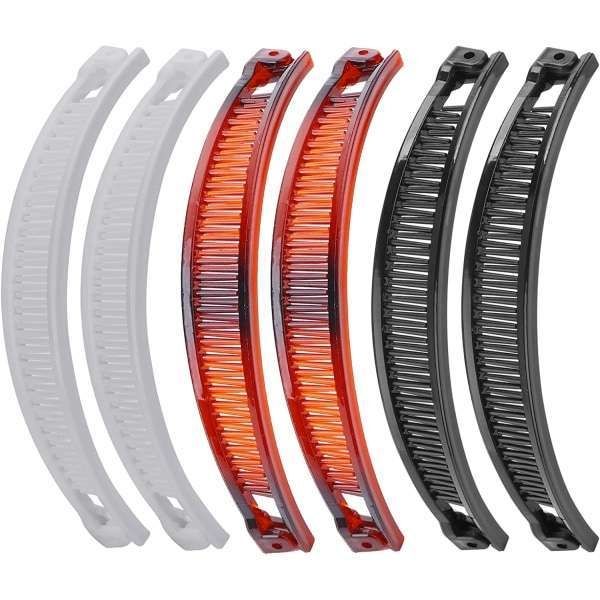 6pcs Banana Hair Clips, Multi-Color V1237-ZY-506-0301