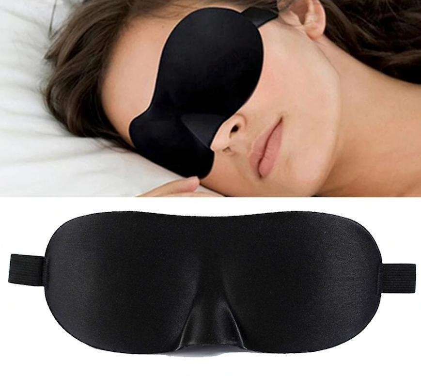 2-Pack 3D Sleep Mask Eye Mask Blindfold, Black V1237-ZY-506-0302