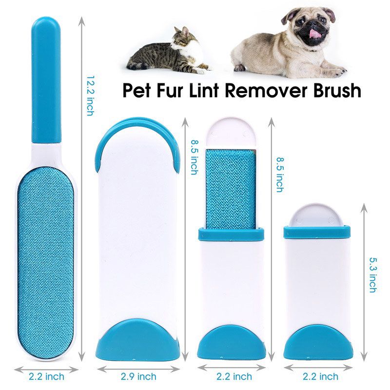2 Pack Fur Remover Brush - Self-Cleaning, MultiColor V1237-ZY-506-0305