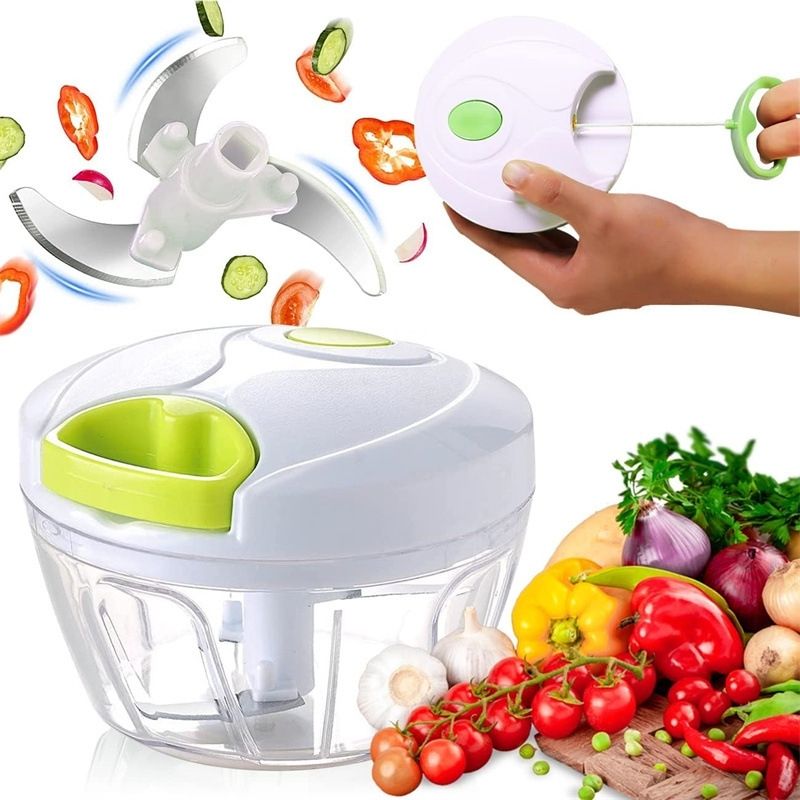 Onion Chopper 500 ml Manual Kitchen Helper, White V1237-ZY-506-0306