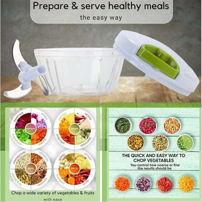 Onion Chopper 500 ml Manual Kitchen Helper, White V1237-ZY-506-0306