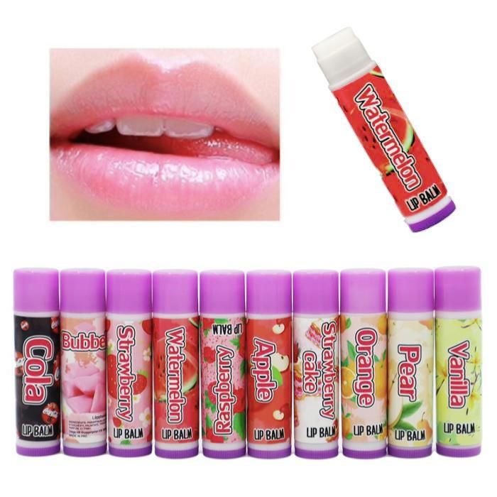 10pcs Lip Balm Softening Mixed Scents MultiColor V1237-ZY-506-0313