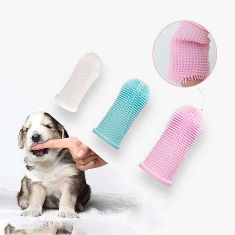 Pet Finger Toothbrush Dog Teeth Cleaning, MultiColor V1237-ZY-506-0314