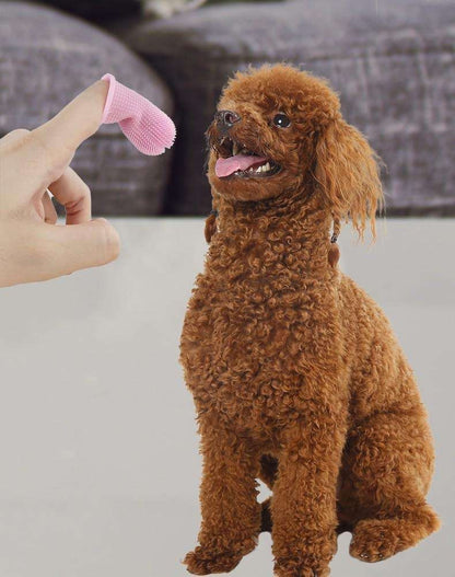 Pet Finger Toothbrush Dog Teeth Cleaning, MultiColor V1237-ZY-506-0314