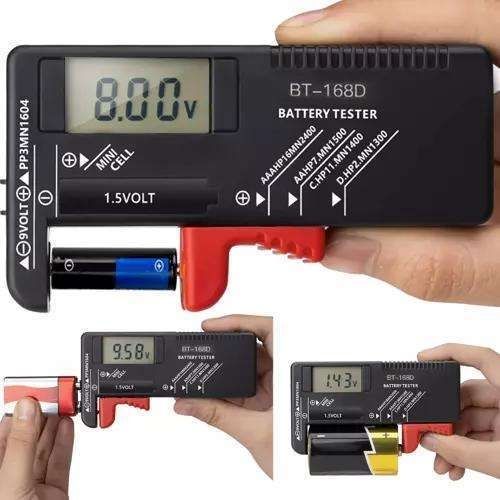Battery tester with LCD display, black V1237-ZY-506-0315
