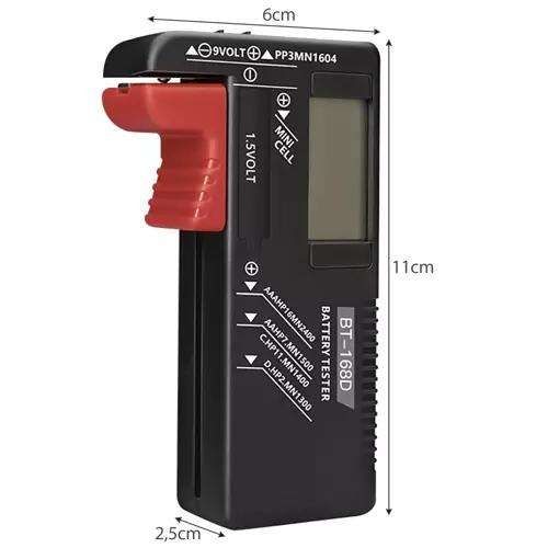 Battery tester with LCD display, black V1237-ZY-506-0315