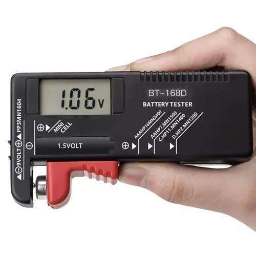 Battery tester with LCD display, black V1237-ZY-506-0315