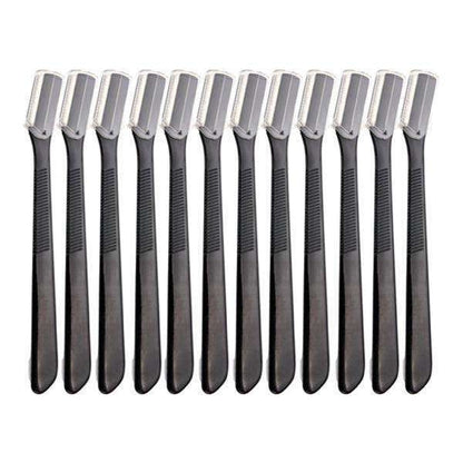 12 pcs Eyebrow Knives, Black V1237-ZY-506-0328